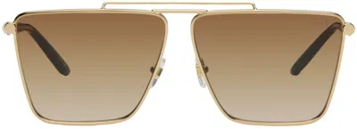 Versace Gold Daily Heritage Sunglasses In 100213