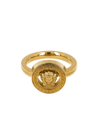 Versace Gold Embellished Ring