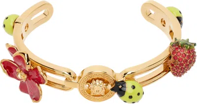 Versace Gold Enameled Bracelet In 4jhg0- Gold-r