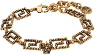 Versace Gold Greca Bracelet In 3j170-vintage Gold