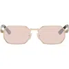 Versace Gold Greca Flow Sunglasses In Multi