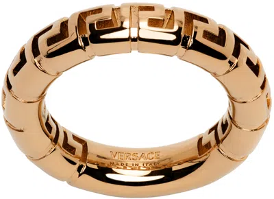 Versace Gold Greek Key Ring In 3j000  Gold