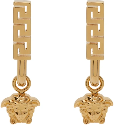 Versace Gold 'la Medusa' Earrings In 3j000  Gold