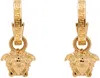 Versace Gold 'la Medusa' Greca Hoop Earrings In Kvo  Gold