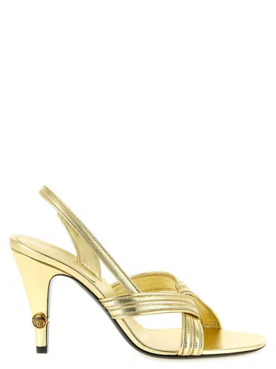 Versace Heeled Sandal Woman Color Gold