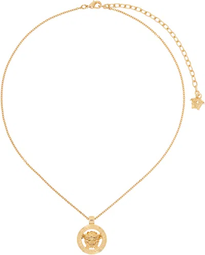 Versace Gold Medusa '95 Pendant Necklace In 3j000- Gold