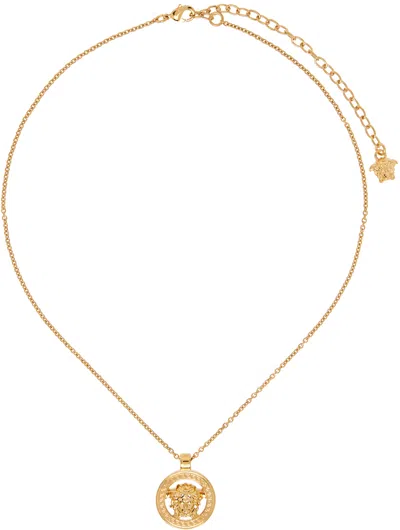 Versace Gold Medusa '95 Pendant Necklace In 3j000  Gold
