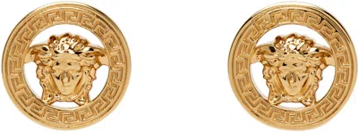 Versace Gold Medusa '95 Stud Earrings In 3j000- Gold