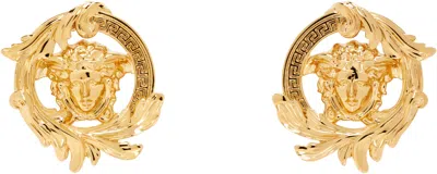 Versace Gold Medusa Barocco Earrings In 3j000- Gold
