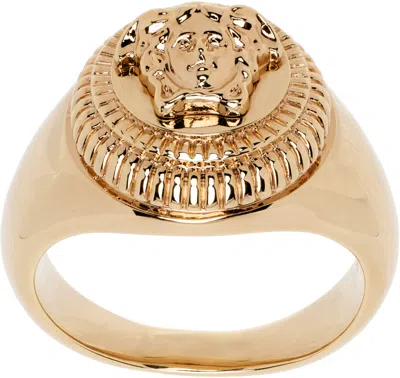Versace Gold Medusa Biggie Ring In 3j000- Gold