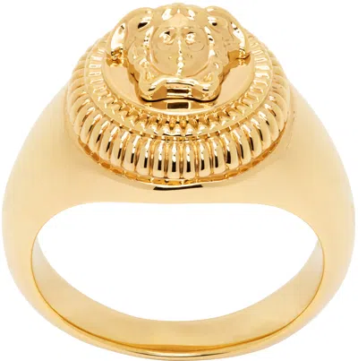 Versace Gold Medusa Biggie Ring In 3j000- Gold
