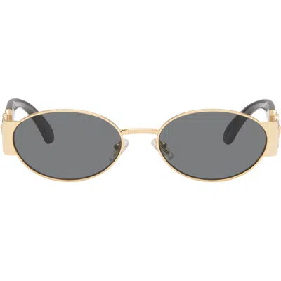 Versace Gold Medusa Biggie Sunglasses In Purple