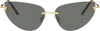 Versace Gold Medusa Cat-eye Sunglasses In Gray