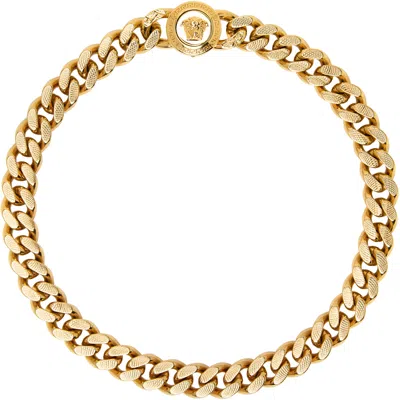 Versace Gold Medusa Chain Necklace In Kot-tribute Gold