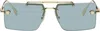 Versace Gold Medusa Glam Sunglasses In 100280