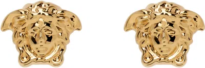 Versace Gold Medusa Stud Earrings In 3j000- Gold