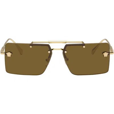 Versace Gold Medusa Sunglasses
