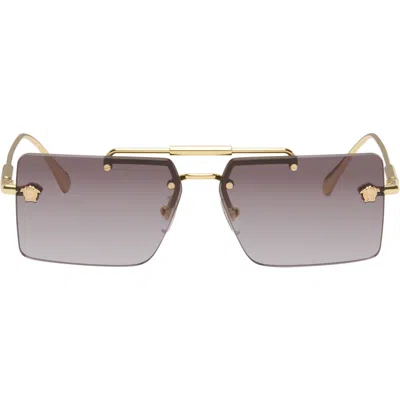 Versace Gold Medusa Sunglasses