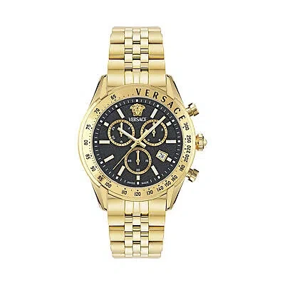 Pre-owned Versace Gold Mens Chronograph Watch Chrono Master Ve8r00624