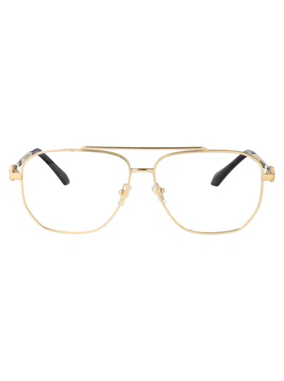 Versace Square-frame Glasses In Gold