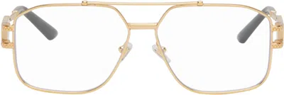 Versace Gold Metal Pilot Topbar Glasses