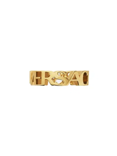 Versace Emblem Cut-out Gold Ring