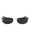 Versace Rectangle-frame Sunglasses In Gold