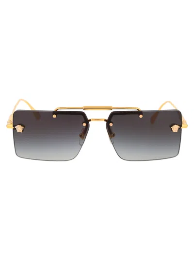 VERSACE VERSACE GOLD METAL SUNGLASSES