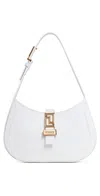 Versace Women's Greca Goddess Small Hobo Bag In Optical White/ Gold
