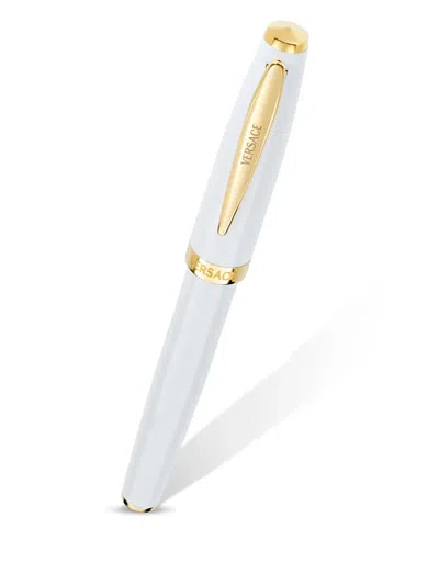 Versace Gold Plated Fountain Pen In White