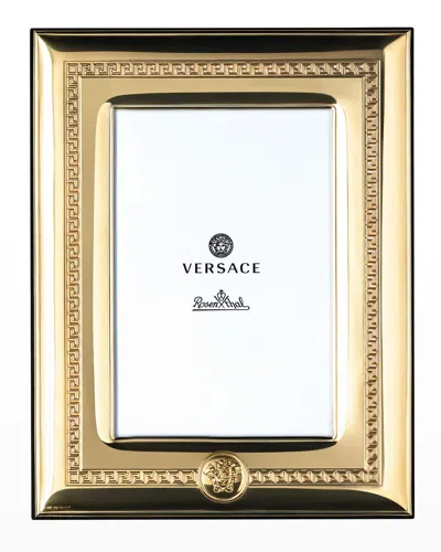 Versace Gold Plated Photo Frame, 4" X 6" In Multi