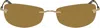 Versace Gold Runway Sunglasses In 10027i
