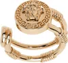 Versace Gold Safety Pin Ring In 3j000- Gold