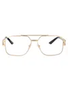Versace 57mm Pilot Optical Glasses In Gold