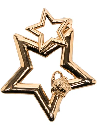 Versace Medusa-head Star Hair Clip In Gold