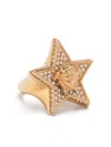 Versace Ring La Medusa Mit Kristallen In Gold