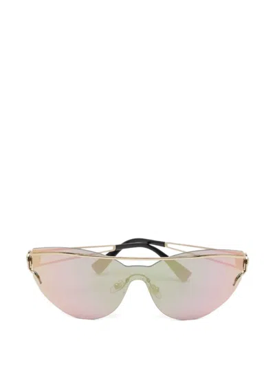 Pre-owned Versace Gold-tone Sunglasses In Pink