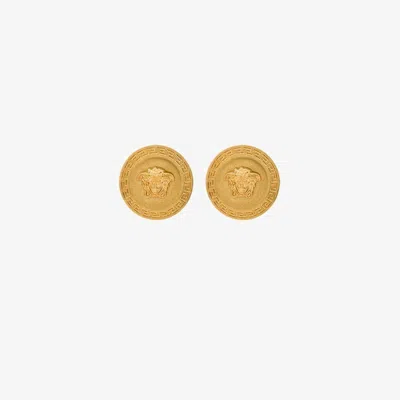 Versace Gold-tone Tribute Medusa Stud Earrings