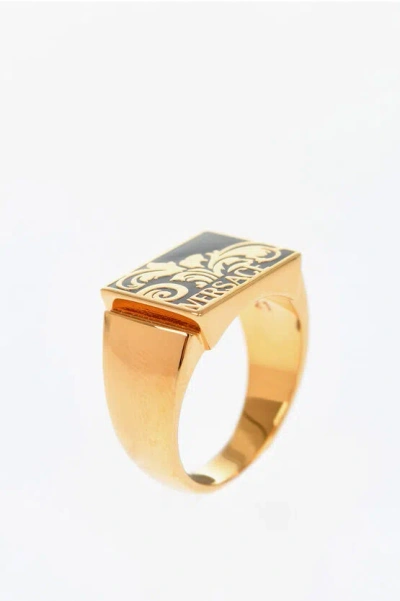 Versace Golden-effect Signet Ring