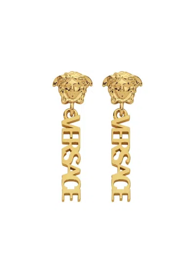 Versace Golden Iconic Drop Earrings