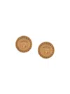 Versace Tribute Button Earrings Accessories In Golden