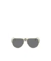 Versace Golden Pilot Sunglasses In Gray