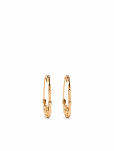 Versace Golden Safety Pin Earrings
