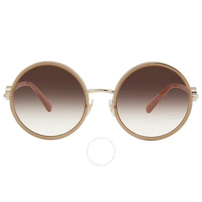 Versace Gradient Brown Round Ladies Sunglasses Ve2229 12520p 56
