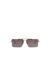 Versace Gradient Rectangle-frame Sunglasses In Gray