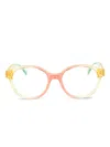 Versace Gradient Round-frame Glasses In Multi