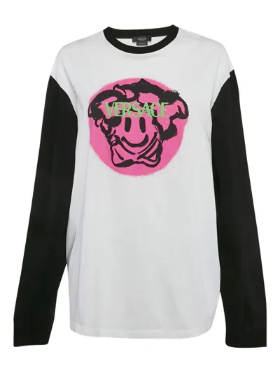 Pre-owned Versace Graffiti Medusa Long-sleeved T-shirt