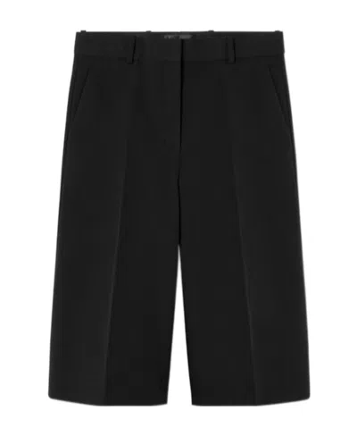 Versace Grain De Poudre Bermuda Shorts In Black