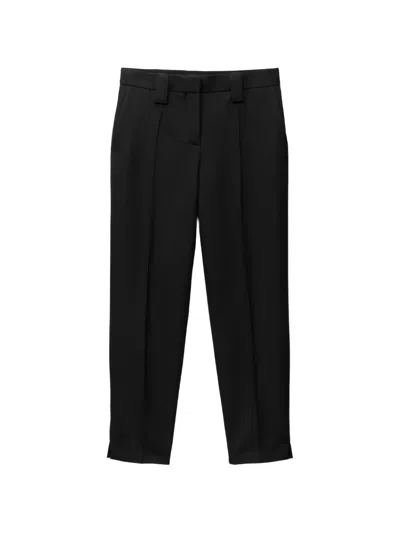 Versace Grain De Poudre Wool Pants In Black