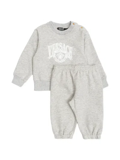 Versace Graphic Babywear In Gray